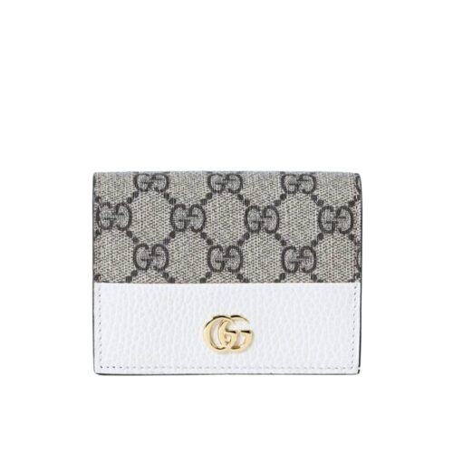 Gucci Bi Color Gg Marmont Small Wallet Beige And White 11cm 658610 17wag 9096