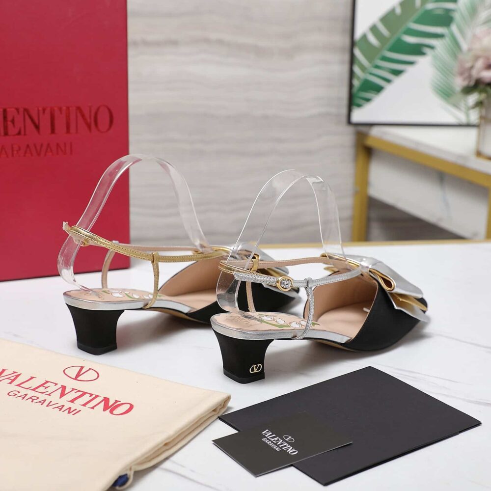 VALENTINO BOWOW SLINGBACK PUMPS BLACK 6W2S0LB6QLJ R1V - Image 4