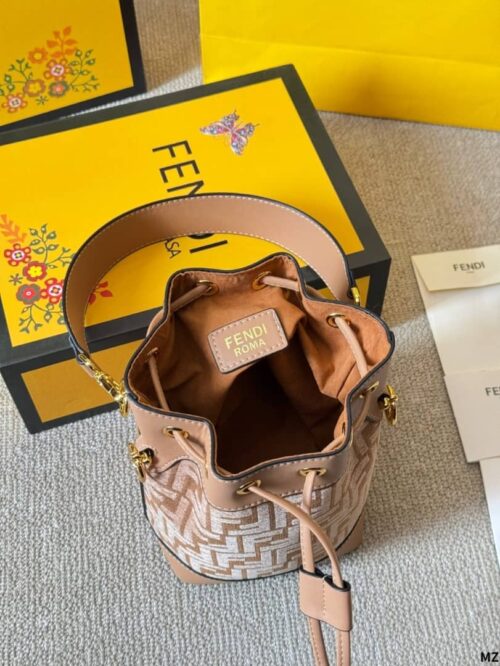 Alternative view of Fendi Mon Tresor Canvas Bag With Ff Embroidery 23cm