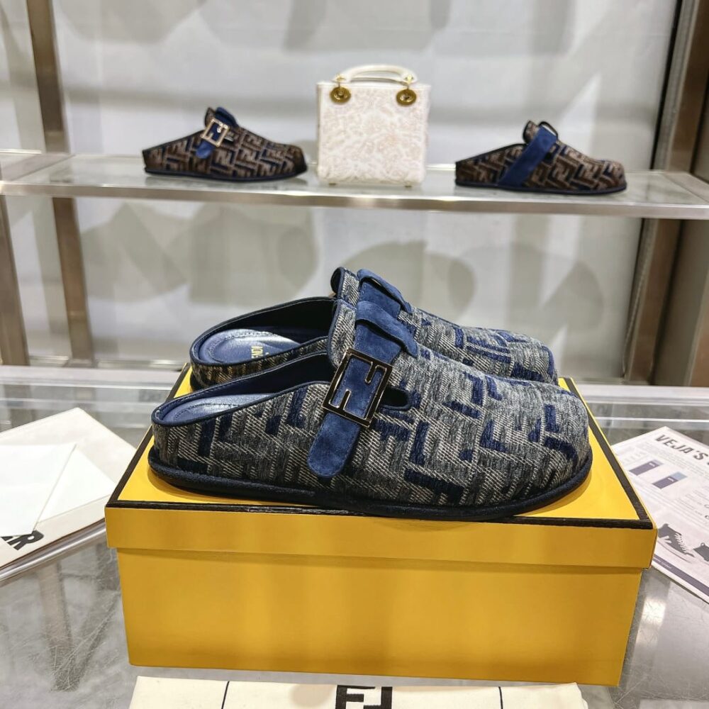 FENDI FEEL FF MULES DENIM BLUE 8R8448AKZPF1PZ7 - Image 2