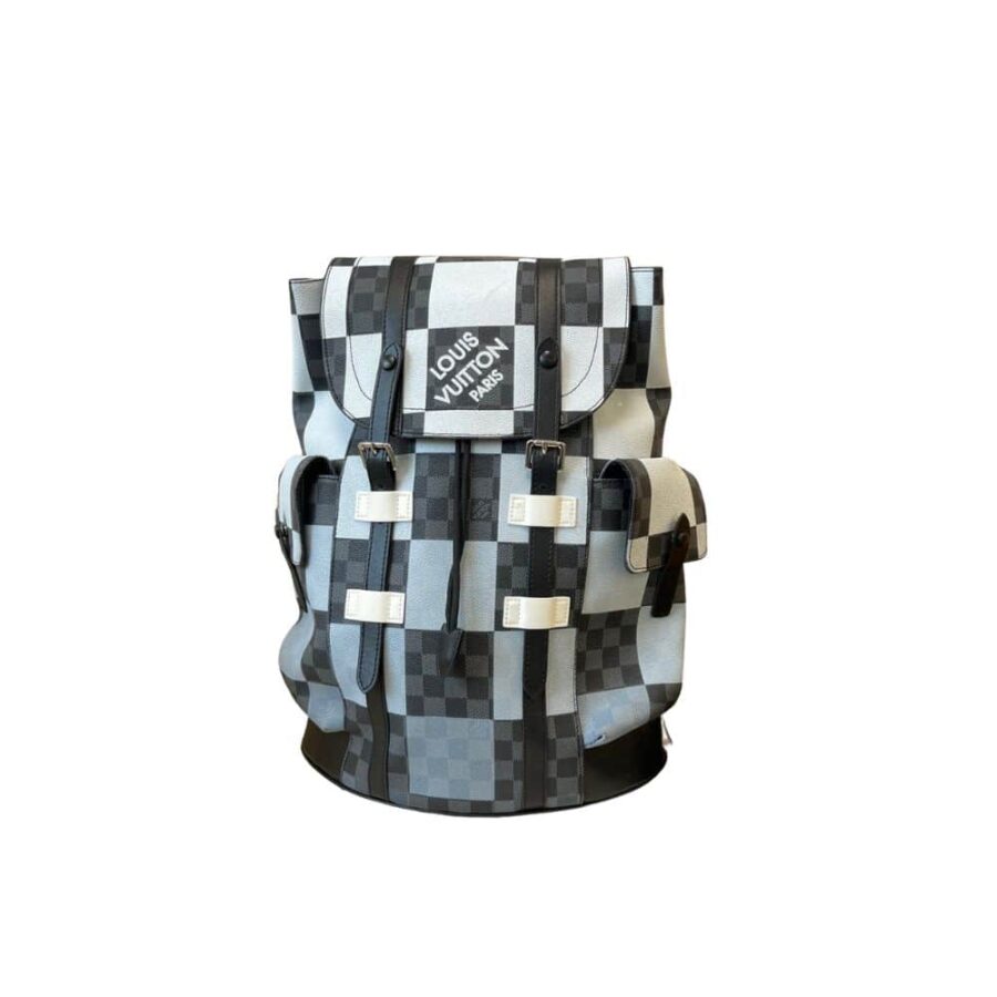 LOUIS VUITTON CHRISTOPHER MM BACKPACK BLACK AND WHITE 42CM