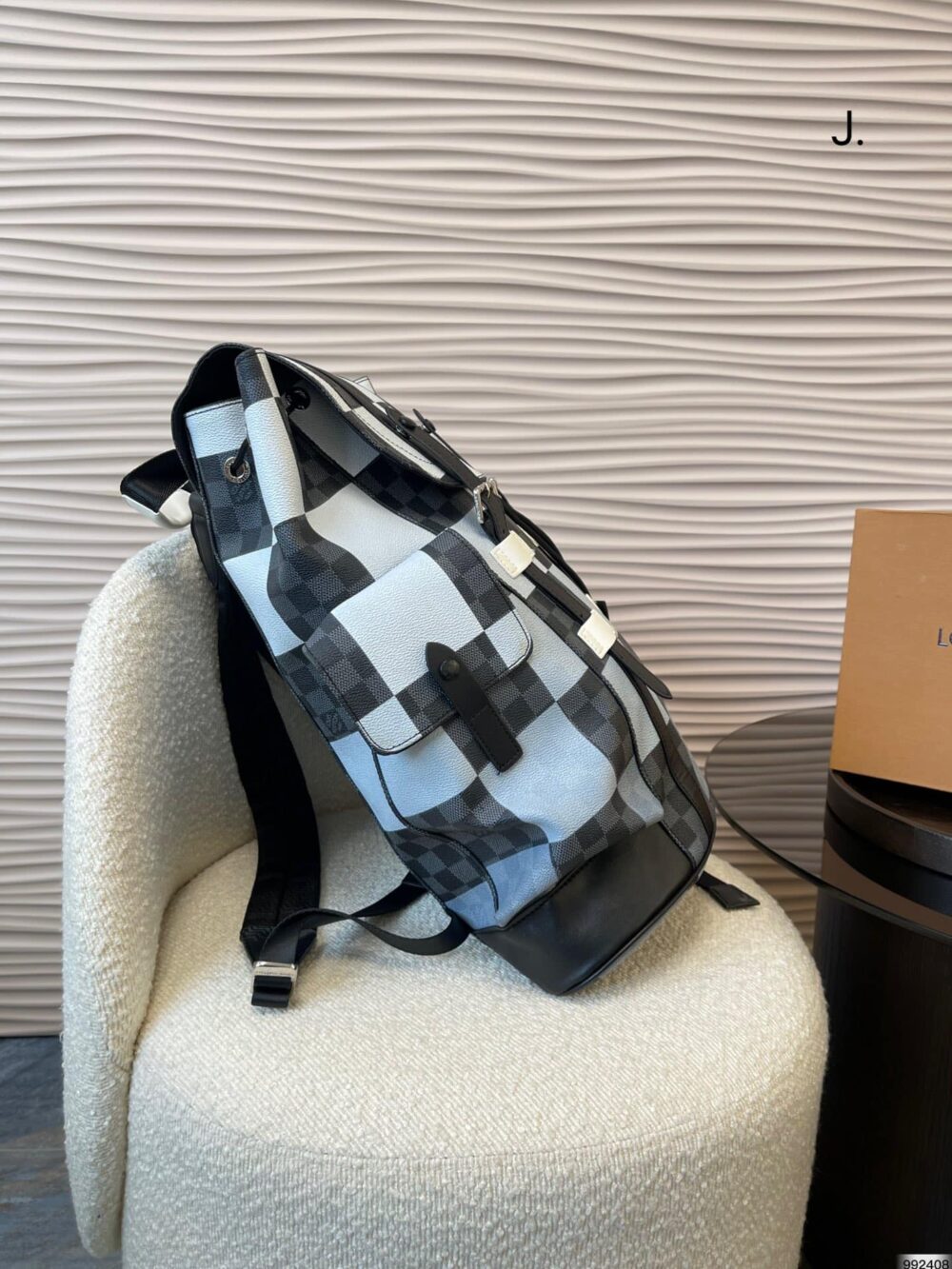 LOUIS VUITTON CHRISTOPHER MM BACKPACK BLACK AND WHITE 42CM - Image 3