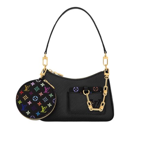 Louis Vuitton X Murakami Marellini Bag Black 19Cm M13099