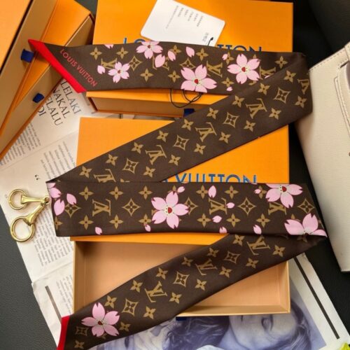 Alternative view of Louis Vuitton X Takashi Murakami Monogram Cherry Blossom Bandeau Bb In Tan 120cm M96084