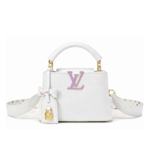 Louis Vuitton X Takashi Murakami Capucines Mini White 21Cm M13253