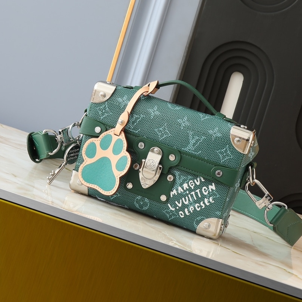 LOUIS VUITTON SOUL TRUNK BAG GREEN 19CM M12686 - Image 2