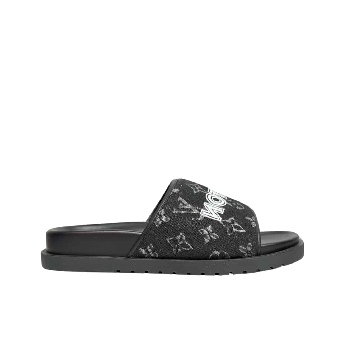 LOUIS VUITTON MIAMI MULE DENIM BLACK