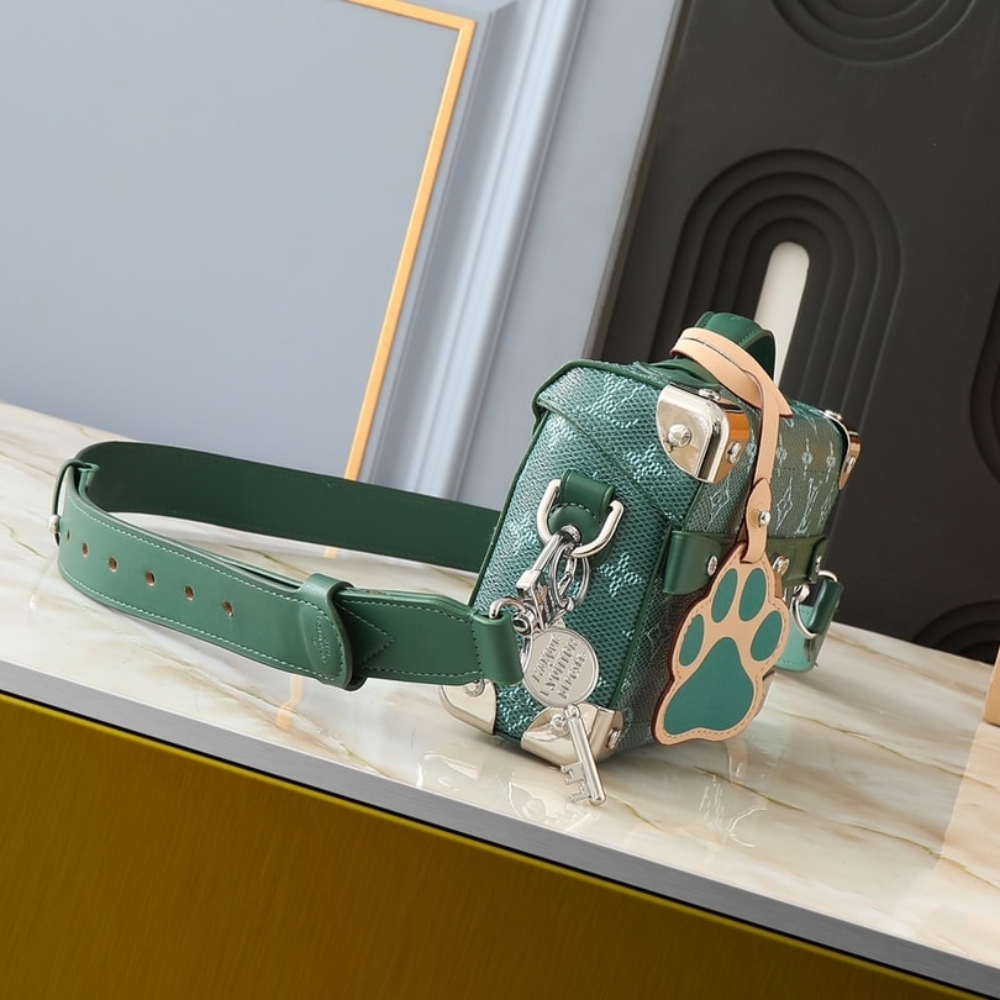 LOUIS VUITTON SOUL TRUNK BAG GREEN 19CM M12686 - Image 3