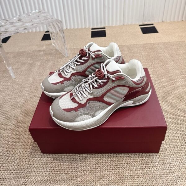 GUCCI MEN 20 TRAINER GREY AND RED 814040 FAD5T 8754 - Image 2