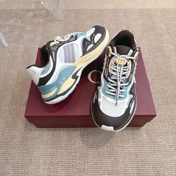 GUCCI MEN 20 TRAINER BLACK AND GREY 814040 FAD5T 9063 - Image 4