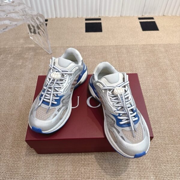 GUCCI MEN 20 TRAINER GREY AND BLUE 814040 FAD5T 8753 - Image 5