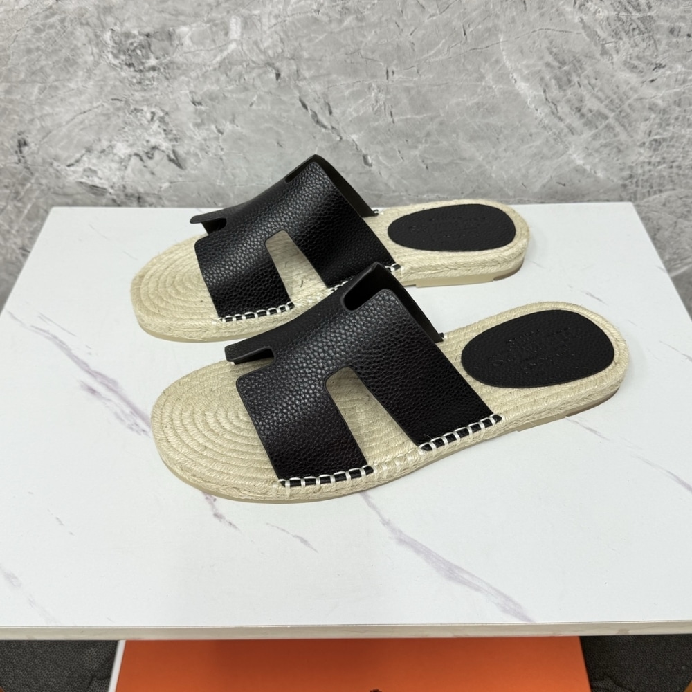 HERMES ANTIGUA ESPADRILLE NOIR H231000ZH02440 - Image 5