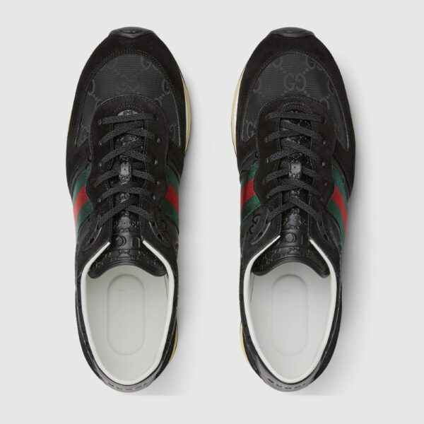 GUCCI MEN'S RE MOTION SNEAKER BLACK ORIGINAL GG CANVAS 832461 AAEW3 1042 - Image 4