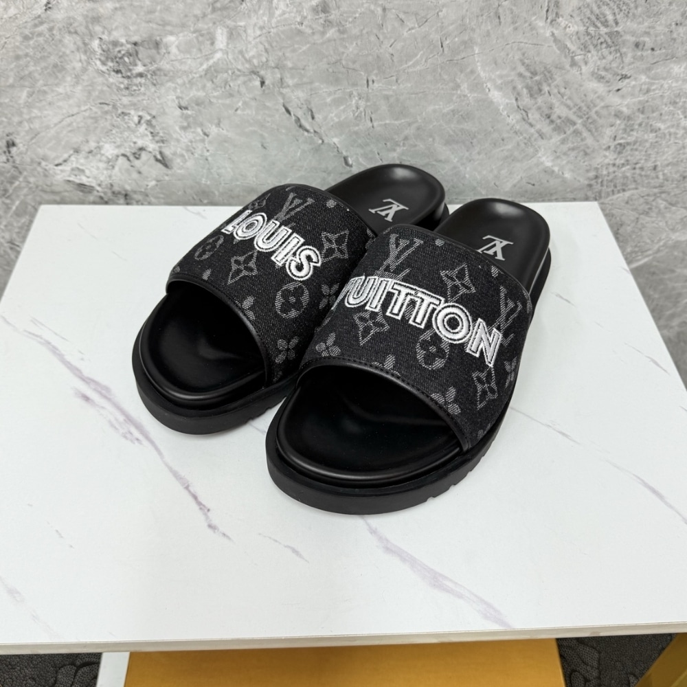 LOUIS VUITTON MIAMI MULE DENIM BLACK - Image 2
