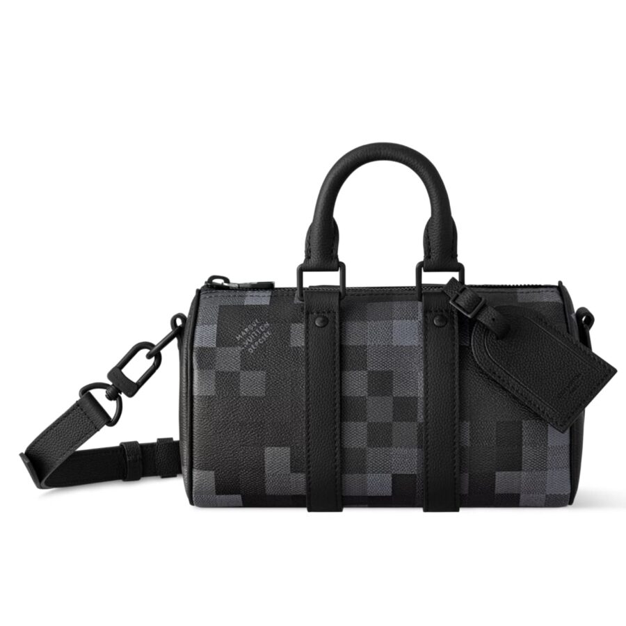 LOUIS VUITTON KEEPALL BANDOULIÈRE 25 BLACK 25CM M14919