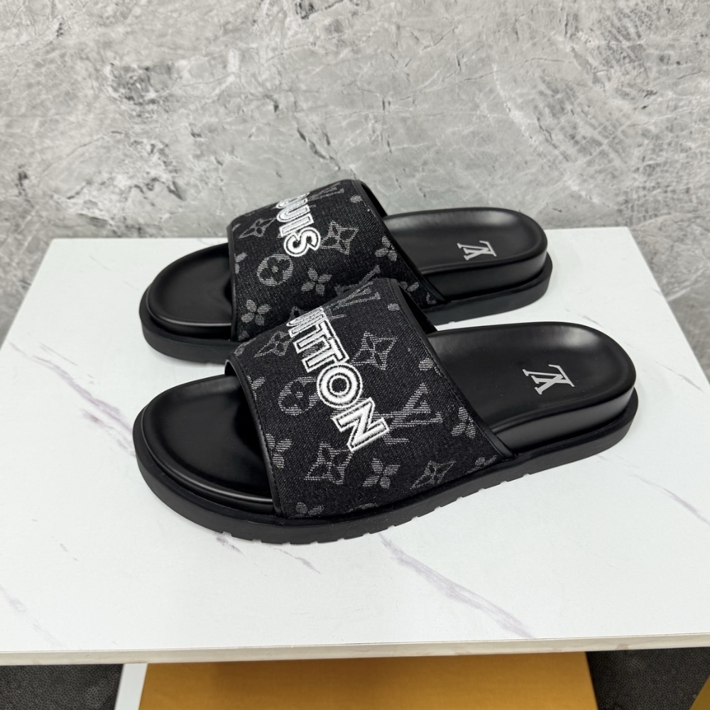 LOUIS VUITTON MIAMI MULE DENIM BLACK - Image 3