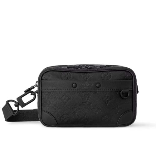 Louis Vuitton Alpha Wearable Wallet Monogram Shadow Black 19Cm M82544