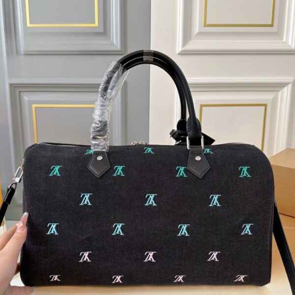 LOUIS VUITTON KEEPALL BANDOULIÈRE BLUE DENIM 40CM - Image 5