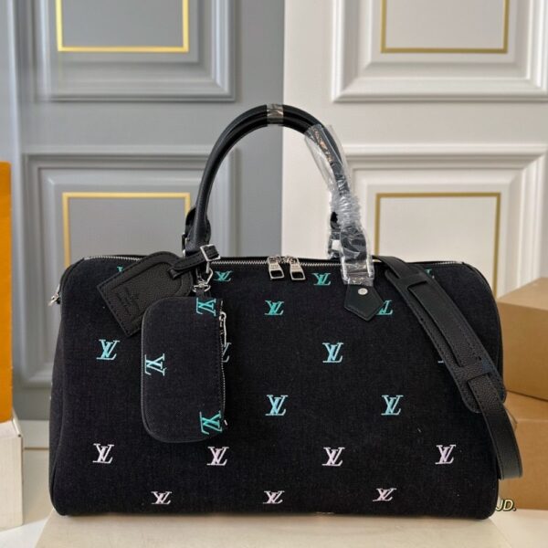LOUIS VUITTON KEEPALL BANDOULIÈRE BLUE DENIM 40CM - Image 2