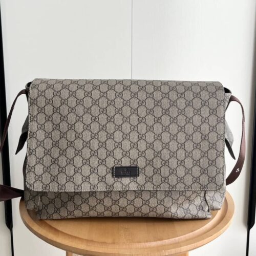 Alternative view of Gucci Large Changing Bag Beige And Ebony Gg Supreme 44cm 211131 Kgdig 8588