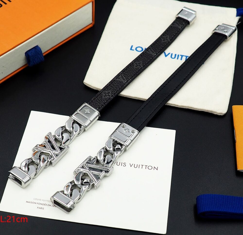 LOUIS VUITTON DIMENSION BRACELET SILVER BLACK M8828D - Image 7