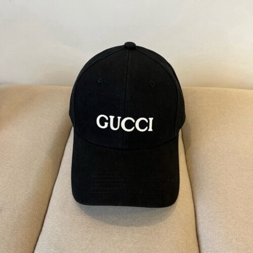 Alternative view of Gucci Embroidered Cotton Baseball Cap Black