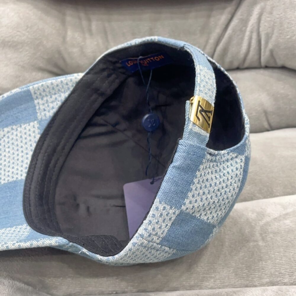 LOUIS VUITTON DAMIER DENIM 3D BASEBALL CAP DENIM BLUE M7534M - Image 4