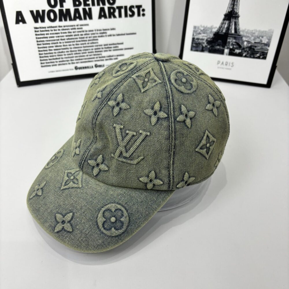 LOUIS VUITTON MONOGRAM DENIM BASEBALL CAP IN WASHED BLUE - Image 5