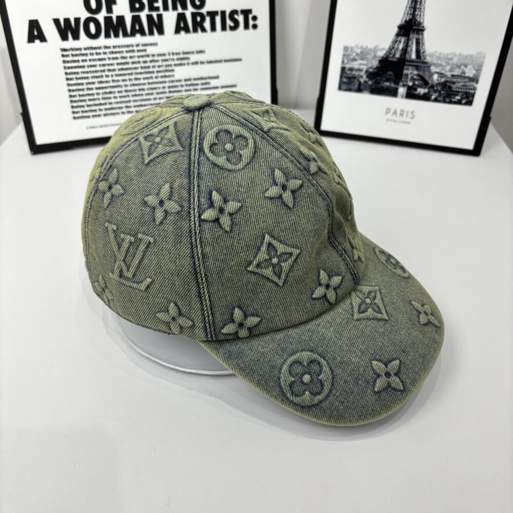 LOUIS VUITTON MONOGRAM DENIM BASEBALL CAP IN WASHED BLUE - Image 3