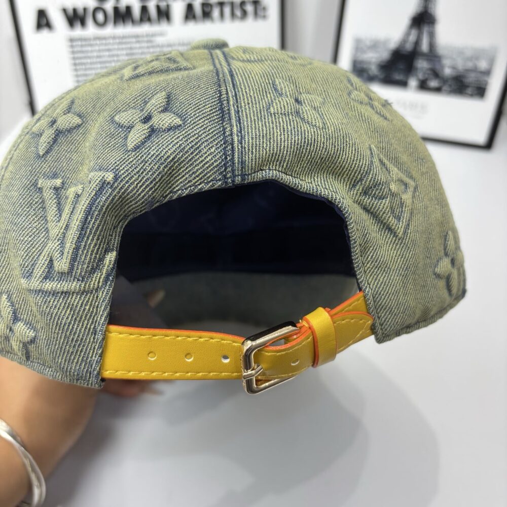LOUIS VUITTON MONOGRAM DENIM BASEBALL CAP IN WASHED BLUE - Image 7