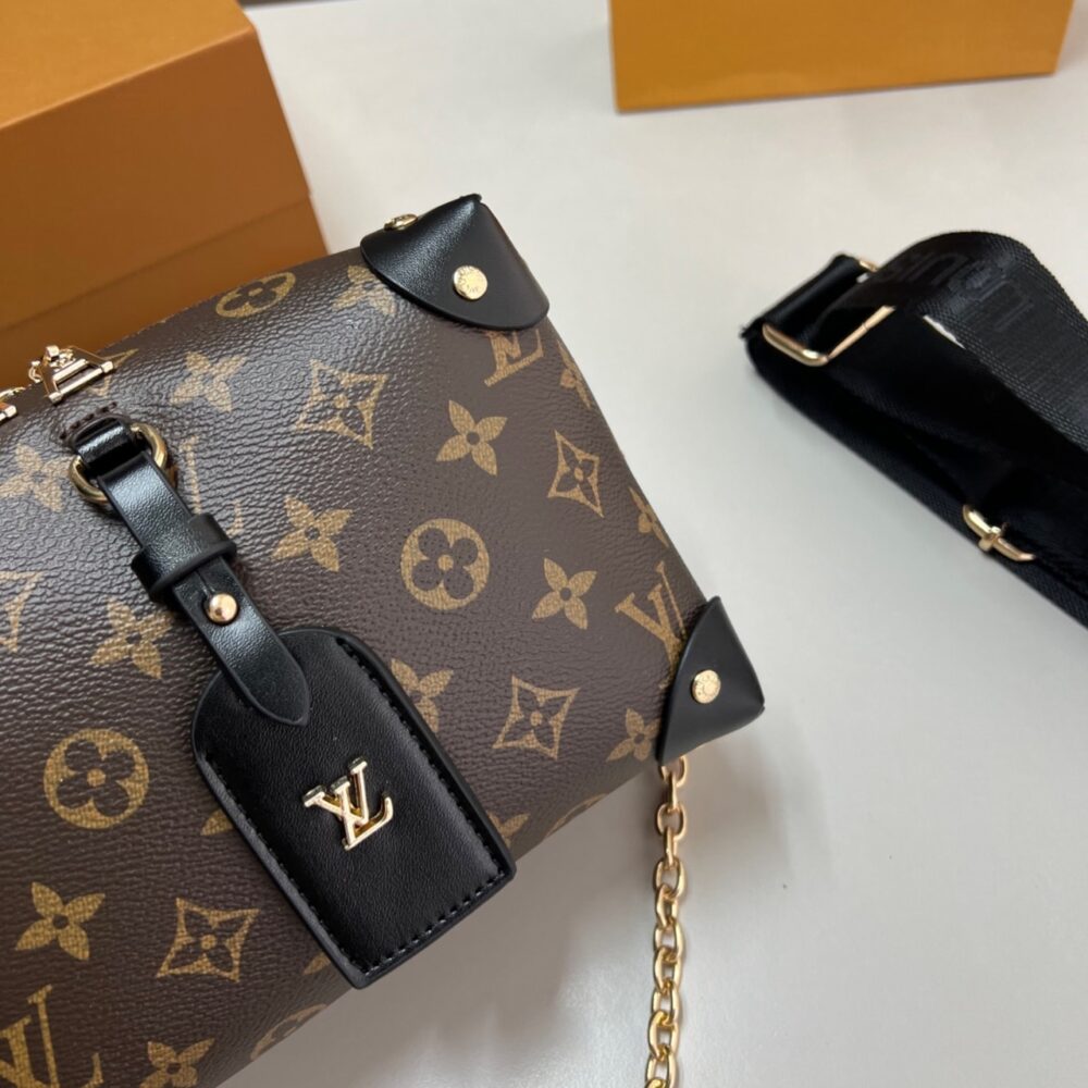 LOUIS VUITTON PETITE MALLE SOUPLE MONOGRAM BAG BROWN 20CM M45571 - Image 3