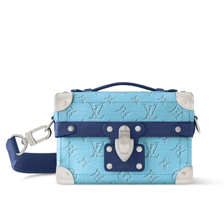 LOUIS VUITTON SOUL TRUNK BOX BAG BLUE 19CM M15035
