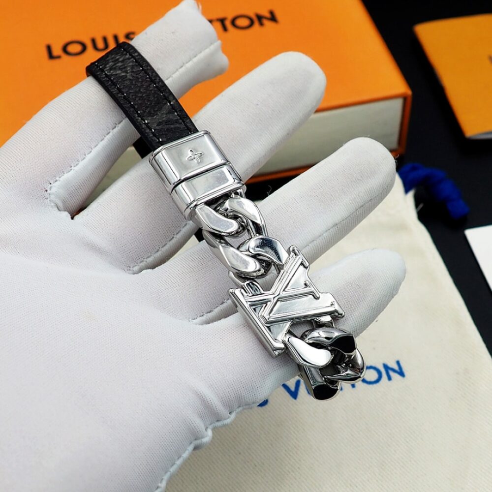 LOUIS VUITTON DIMENSION BRACELET SILVER BLACK M8828D - Image 3