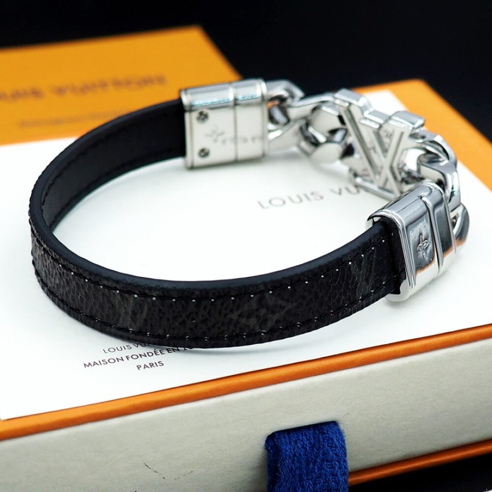 LOUIS VUITTON DIMENSION BRACELET SILVER BLACK M8828D - Image 5
