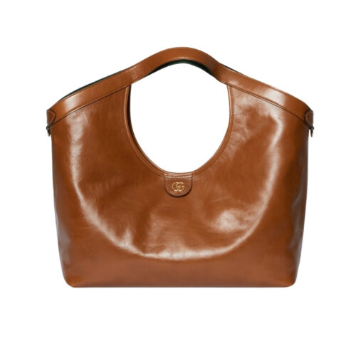 Gucci Giglio Large Tote Bag Dark Brown Leather 60Cm 853971 AAF2H 7645
