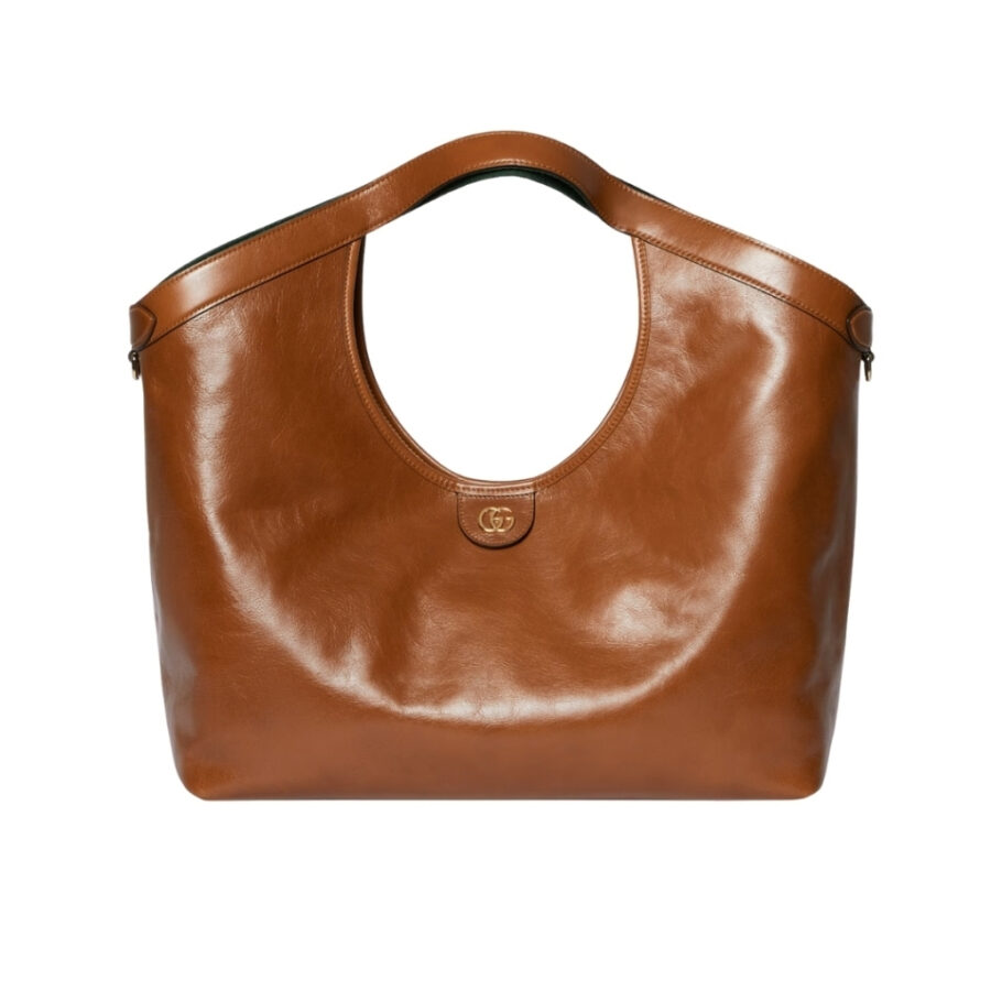 Gucci Giglio Large Tote Bag Dark Brown Leather 60Cm 853971 AAF2H 7645