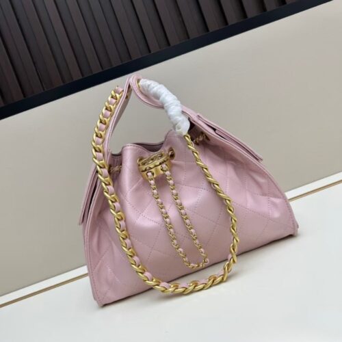 Alternative view of Chanel 25 Small Handbag Grained And Gold Tone Metal Light Pink 26cm AS5293 B20304 NAGEO
