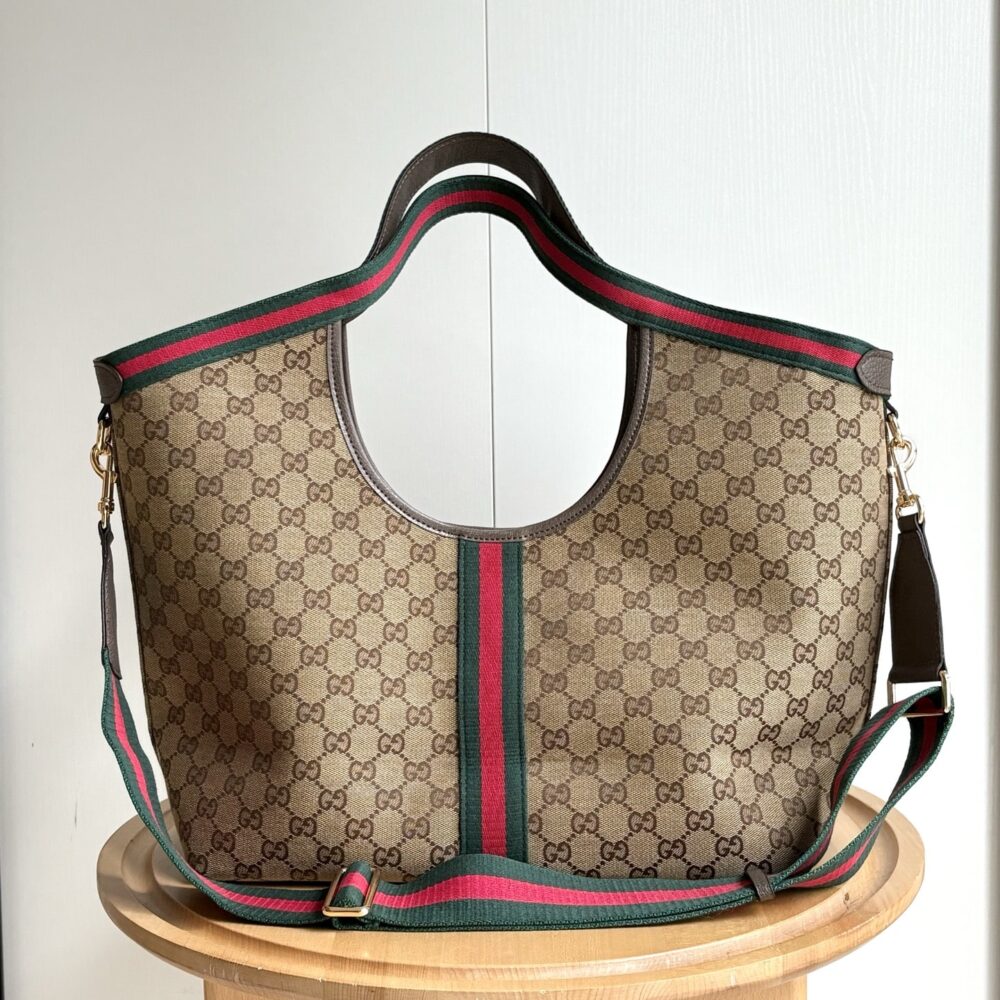 GUCCI GIGLIO LARGE TOTE BAG BEIGE AND DARK BROWN 60CM 853971 FAFFP 2547 - Image 4