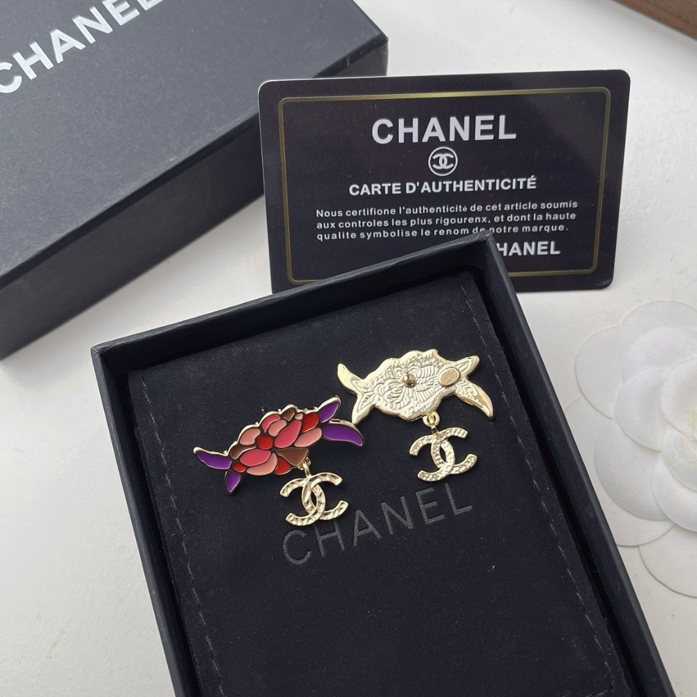 CHANEL PENDANT EARRINGS GOLD AND MULTICOLOUR ABF933 B21129 U2138 - Image 3