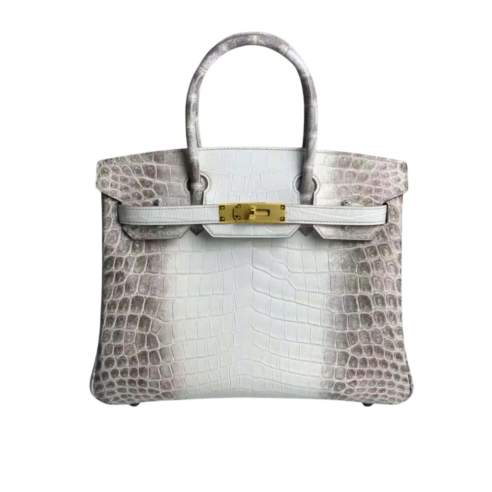 HERMES BIRKIN 30 NILOTICUS CROCODILE HIMALAYA BLANC 30CM