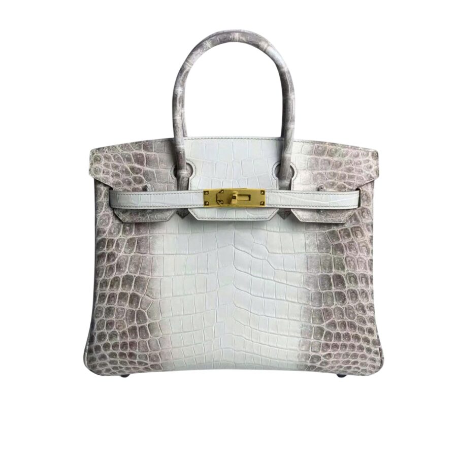 HERMES BIRKIN 30 NILOTICUS CROCODILE HIMALAYA BLANC 30CM
