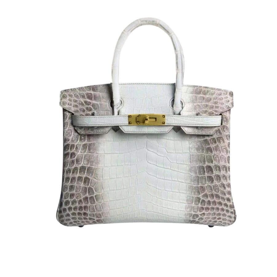 HERMES BIRKIN 30 NILOTICUS CROCODILE HIMALAYA BLANC 30CM