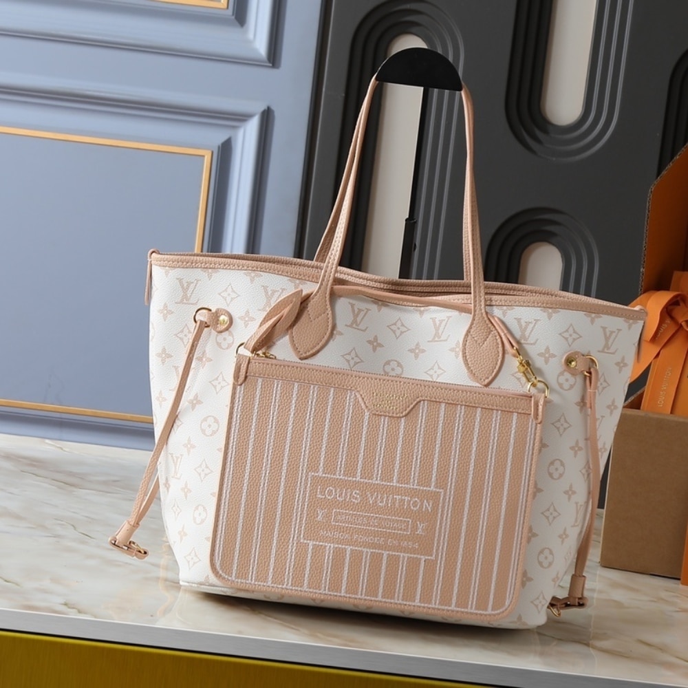 LOUIS VUITTON NEVERFULL INSIDE OUT MM MONOGRAM DUNE 31CM M25665 - Image 3