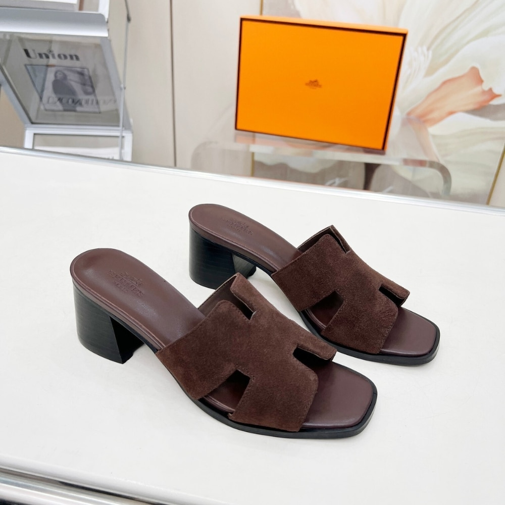HERMES HELIA 60 SANDAL DARK BROWN H232088Z F7375 - Image 2