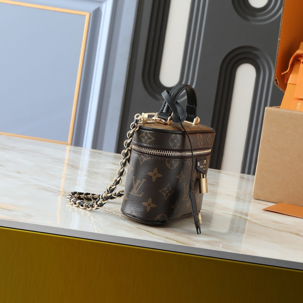 LOUIS VUITTON VANITY CHAIN POUCH BROWN 19CM M47125 - Image 3