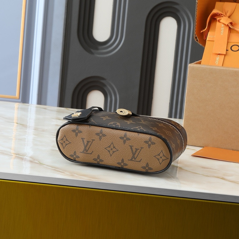 LOUIS VUITTON VANITY CHAIN POUCH BROWN 19CM M47125 - Image 5