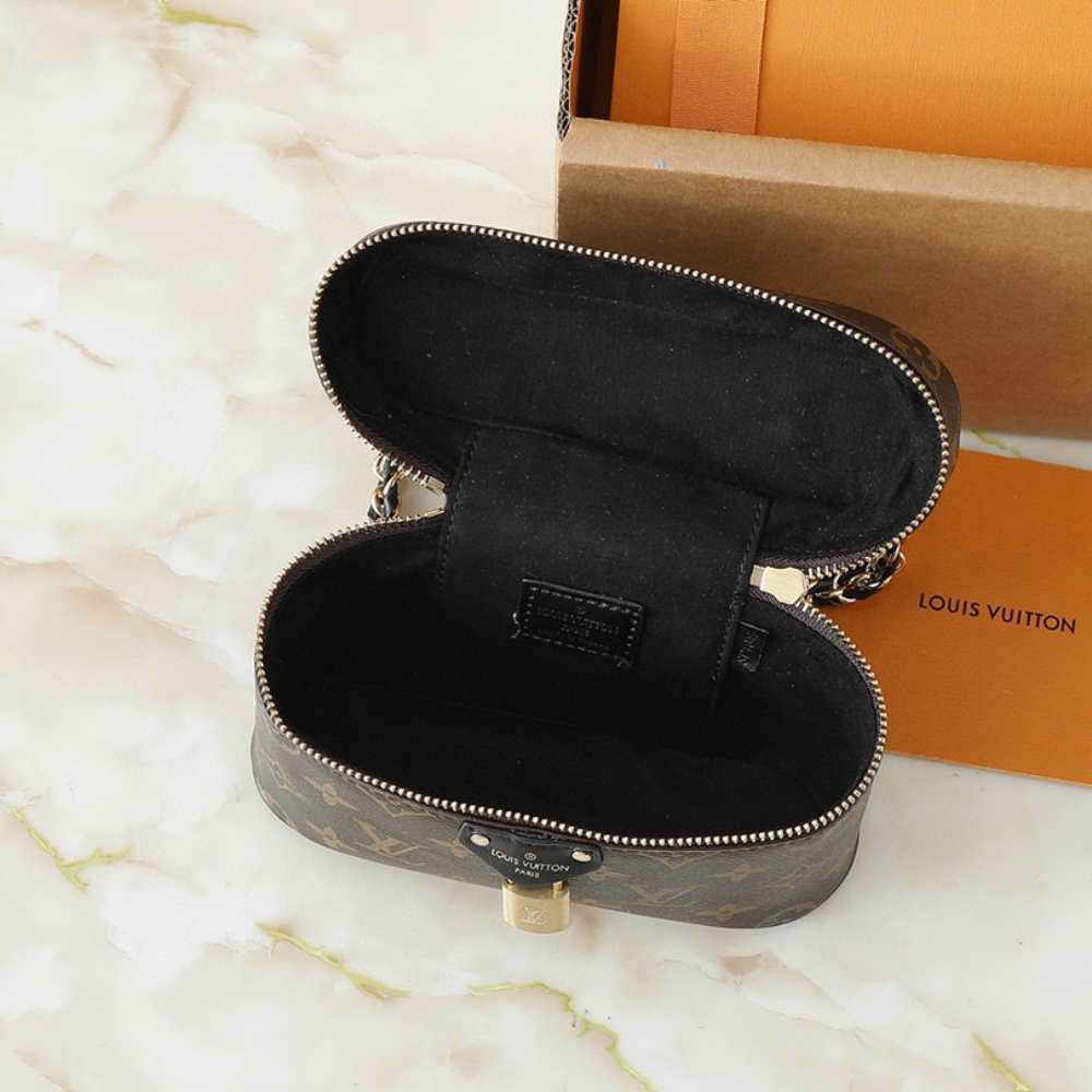 LOUIS VUITTON VANITY CHAIN POUCH BROWN 19CM M47125 - Image 6
