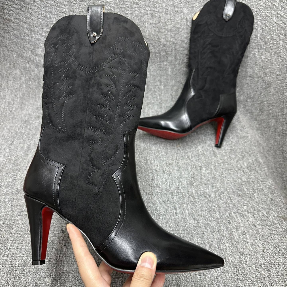 CHRISTIAN LOUBOUTIN SANTIA BOTTA 85 BOOTS BLACK 3250414BK01 - Image 3