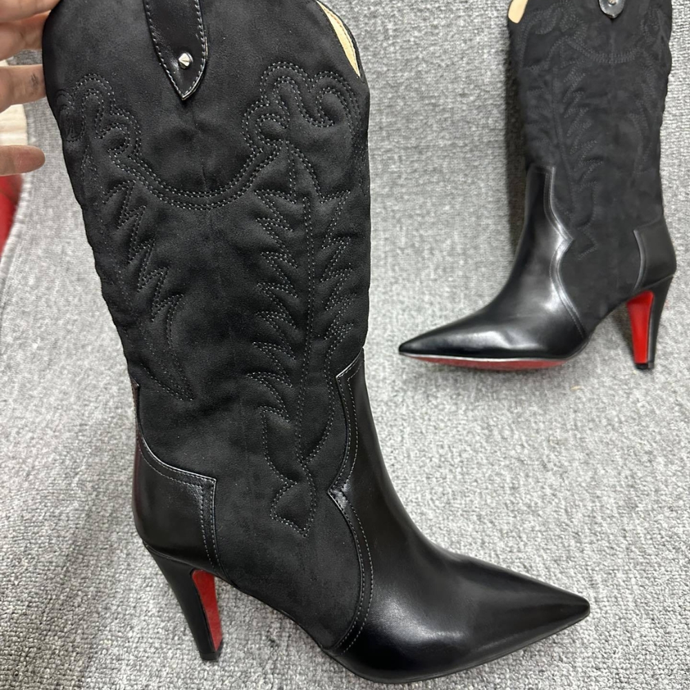 CHRISTIAN LOUBOUTIN SANTIA BOTTA 85 BOOTS BLACK 3250414BK01 - Image 6