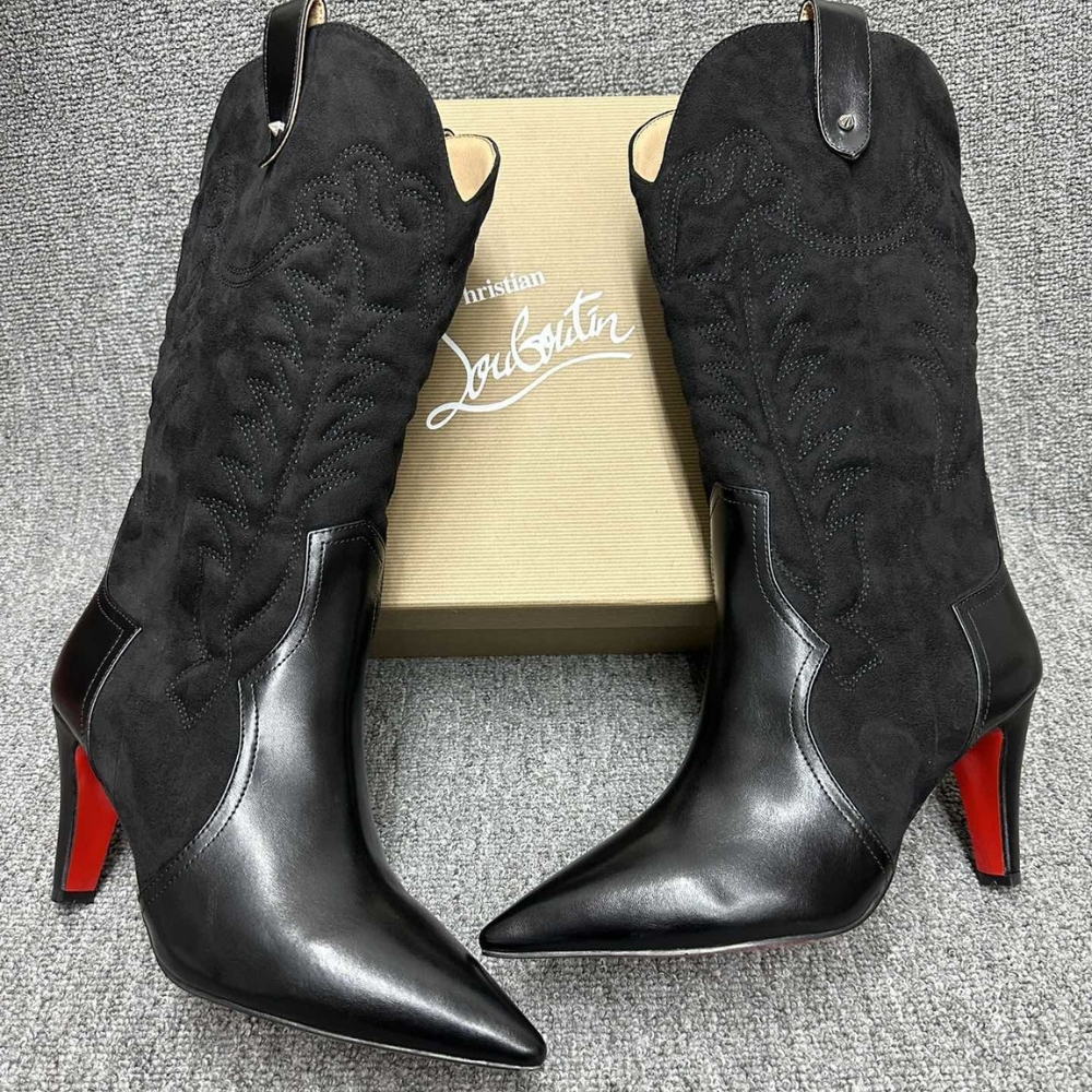 CHRISTIAN LOUBOUTIN SANTIA BOTTA 85 BOOTS BLACK 3250414BK01 - Image 5